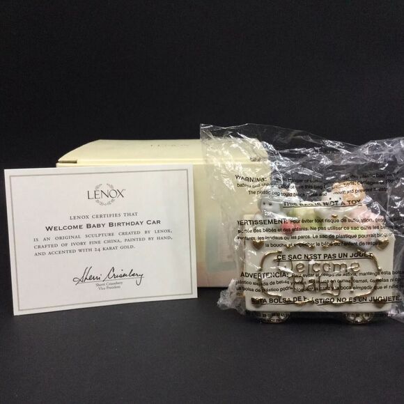 Lenox Happy Birthday Express Train Car "Welcome Baby” #6247118 -w/Box & COA -NWT - Picture 1 of 8